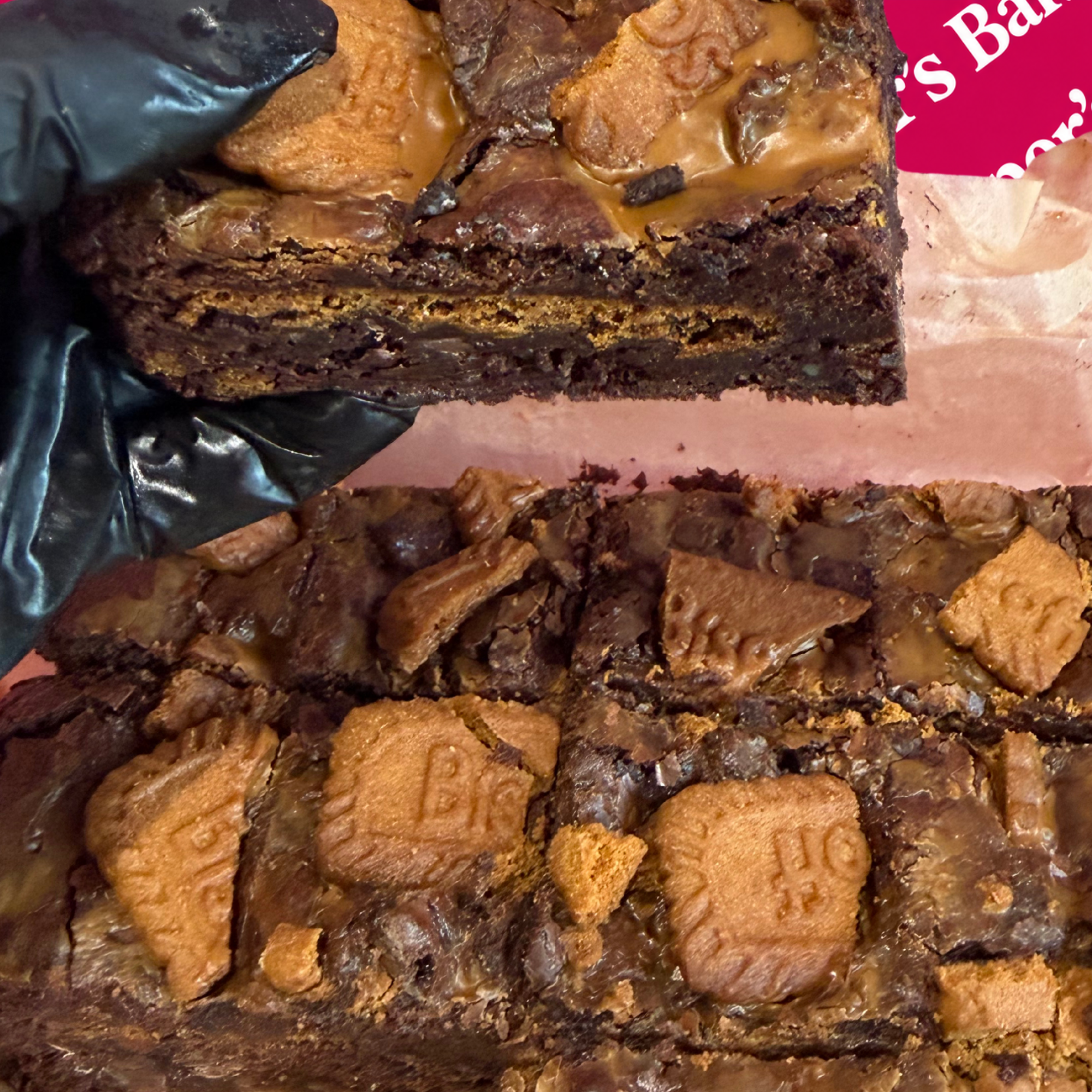 3 x Biscoff Brownie Bars
